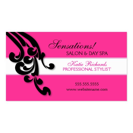 Elegant Swirls Salon Business Cards
