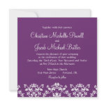 Elegant Swirls Square Wedding Invitation