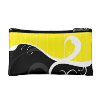Elegant Swirls Yellow and Black bagettes bags
