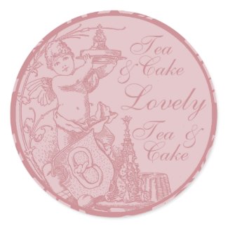 Elegant Tea Party DIY Cupcake Toppers Stickers