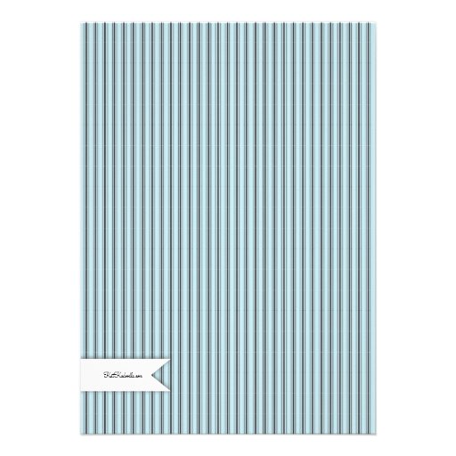 Elegant Tea Ticking Stripe Baby Shower Tea Party Custom Invitations