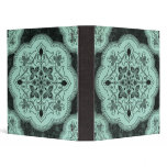 Elegant Teal and Black Vintage Abstract Floral Binders