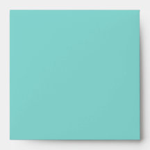 Elegant Teal Blue and Lime Green Linen Envelopes