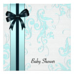 Elegant Teal Blue Baby Shower Personalized Invitations