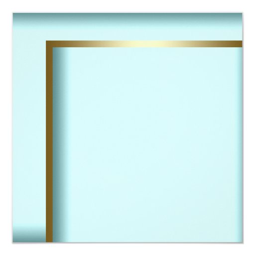 Elegant Teal Blue Gold Christmas Party Invitations