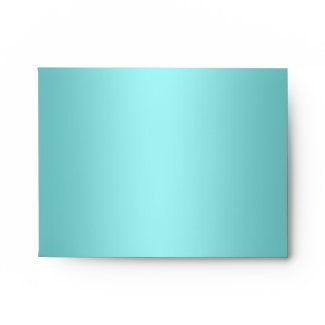 Elegant Teal Blue Linen RSVP Envelopes