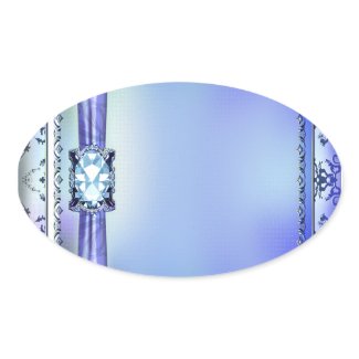Elegant Teal Blue Purple Jewel Envelope Seals sticker
