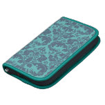 Elegant Teal Damask Smartphone Folio Planner