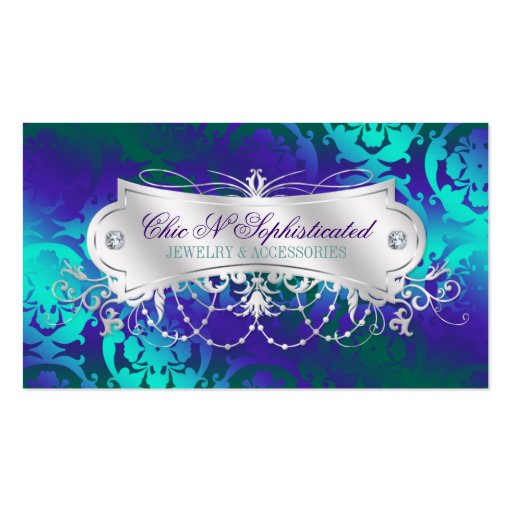 elegant teal purple damask swirl business card zazzle swirl business cards