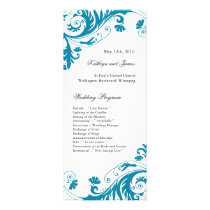 Elegant Teal  Wedding Programs invitations