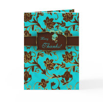 Elegant Thank You Cards Gold Floral BB
