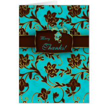 Elegant Thank You Cards Gold Floral BB
