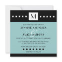 Elegant Tiffany Blue Monogram Wedding Invitation invitation