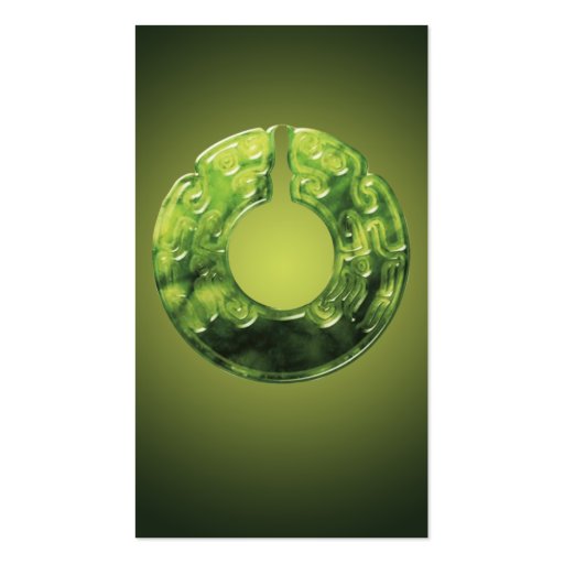 elegant traditional jade business card template (back side)