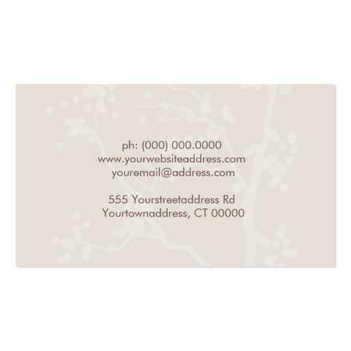 Elegant Tranquility Business card (back side)