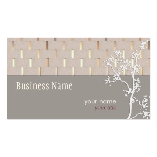 Elegant Tranquility Business card (front side)