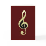 Elegant Treble Clef on Deep Red Card