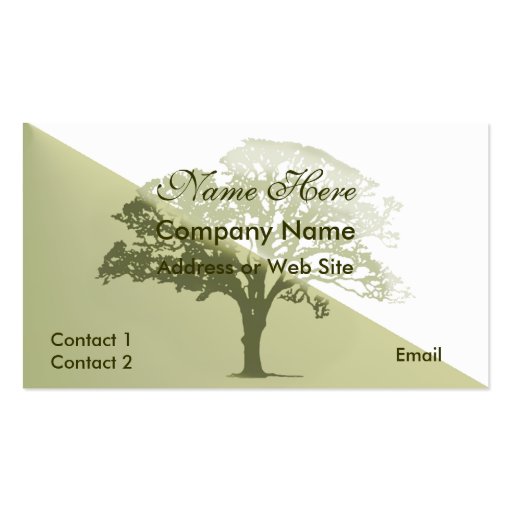 Elegant Tree Business Card (front side)