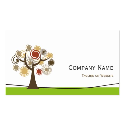 Elegant Tree of Life - Clean Green Stylish Business Cards (back side)