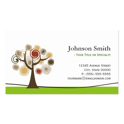 Elegant Tree of Life - Clean Green Stylish Business Cards