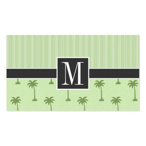 Elegant Tropical Palm Tree Business Card (front side)