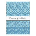 Elegant TURQUOISE BLUE Damask Wedding Invitation invitations