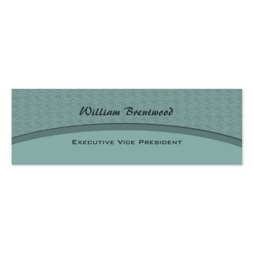 elegant turquoise curve business card (front side)