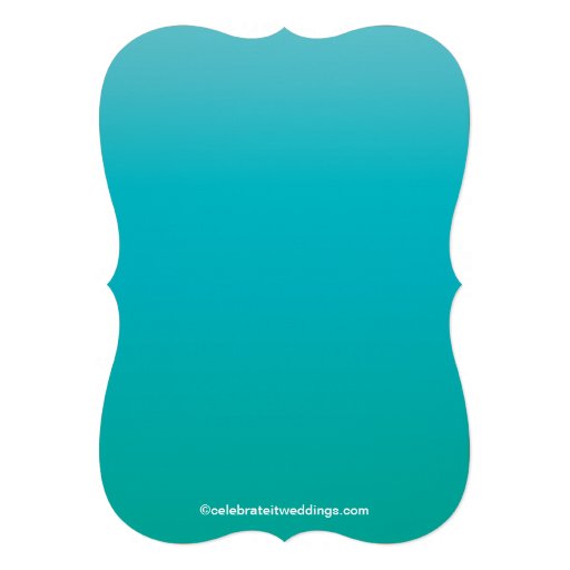 Elegant Turquoise Ombre Baby Shower Invitation