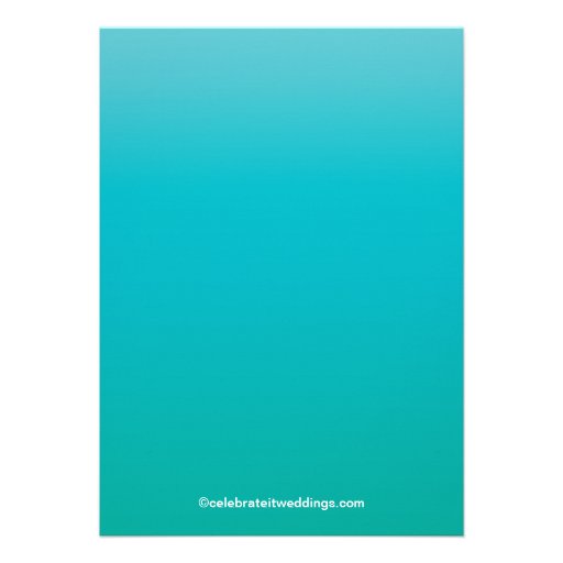Elegant Turquoise Ombre Baby Shower Invitation