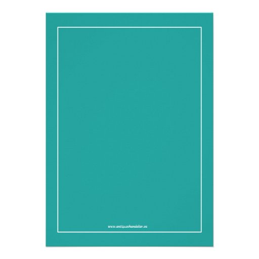 Elegant Turquoise Wedding Invitation