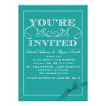 Elegant Turquoise Wedding Invitation