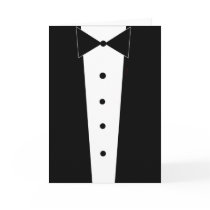 Elegant Tuxedo Blank Inside Greeting Card