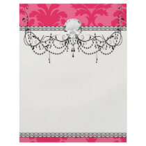 elegant two tone pink damask pattern custom flyer