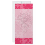 elegant two tone pink damask pattern rack card design