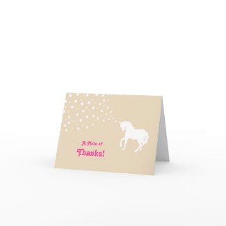 Elegant Unicorn Thank You Card