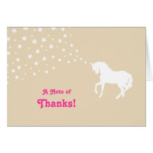 Elegant Unicorn Thank You Card
