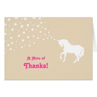 Elegant Unicorn Thank You Card