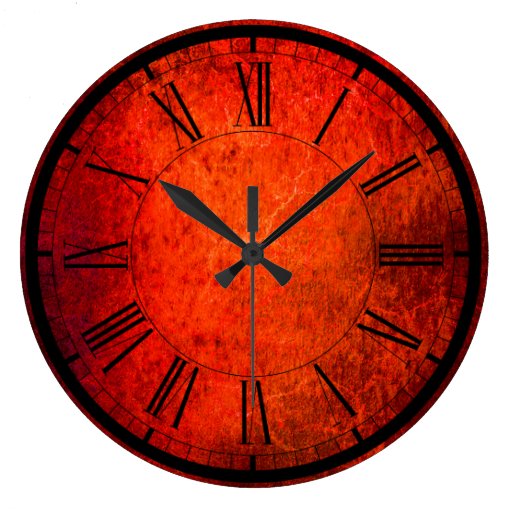 Elegant velvet red wall clock Zazzle