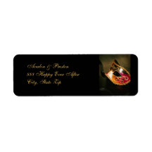 Elegant Venetian Masquerade Mask Address Label