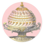 Elegant Victorian Cake Baker's Cornucopia Gateau Round Stickers