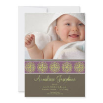 Elegant Victorian Stamp Birth Announcement :: 02 invitations by BabyShoppe Elegant Victorian Stamp Birth Announcement :: 02 invitations