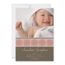 Elegant Victorian Stamp Birth Announcement :: 08 invitations