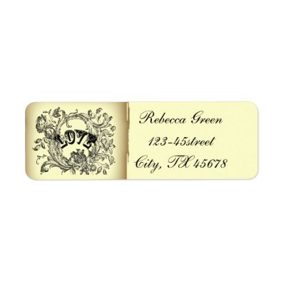 elegant victorian swirls flourish vintage wedding labels