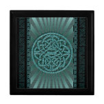 Elegant victorian vintage celtic blue jewelry box