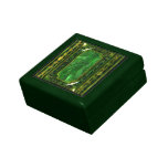 Elegant victorian vintage green jade keepsake boxes