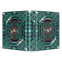 Elegant Victorian vintage ruby aqua Binder