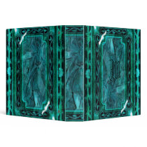 Elegant Victorian vintage teal aqua Vinyl Binders