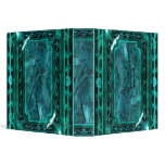 Elegant Victorian vintage teal aqua binders