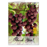 Elegant Vineyard Purple/Green Grapes Wedding cards
