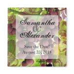 Elegant Vineyard Purple/Green Grapes Wedding Magnet